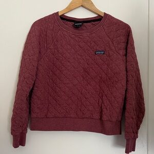 Patagonia Quilted Sweatshirt in Burgundy